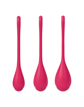 Boules de Geisha Satisfyer Yoni Power 1 - Set de 3 - Rouge