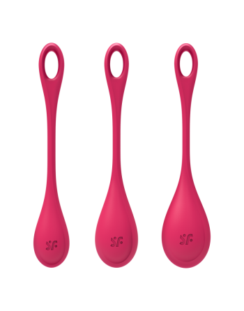 Boules de Geisha Satisfyer Yoni Power 1 - Set de 3 - Rouge