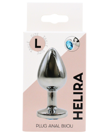Plug bijou en aluminium bijou bleu Large - RY-003LBL
