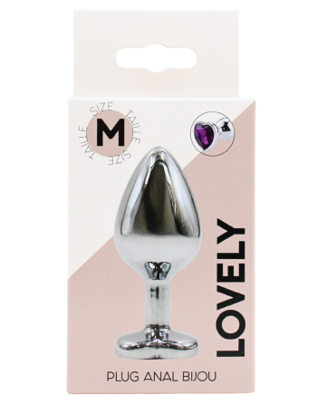 Plug bijou en aluminium bijou coeur violet Medium - RY-014PUR