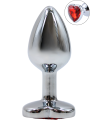 Plug bijou coeur en aluminium bijou rouge Small - RY-013RED