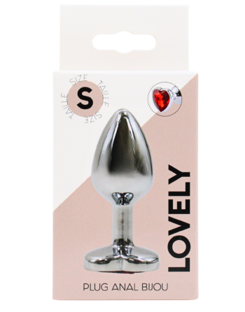 Plug bijou coeur en aluminium bijou rouge Small - RY-013RED