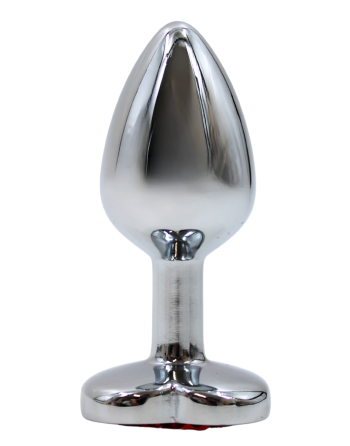 Plug bijou coeur en aluminium bijou rouge Small - RY-013RED