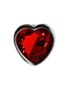 Plug bijou coeur en aluminium bijou rouge Small - RY-013RED