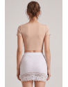 Jupe courte blanche Camélia - LSK2-SWHT