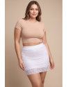 Jupe courte blanche Camélia - LSK2-SWHT