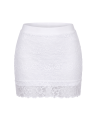 Jupe courte blanche Camélia - LSK2-SWHT
