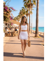 Jupe courte blanche Camélia - LSK2-SWHT