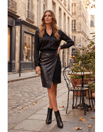 Jupe longue noire Frida - LSL2-LBLK