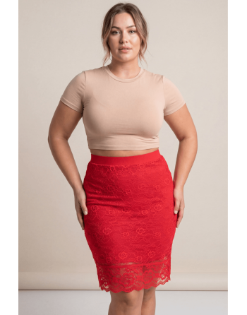 Jupe longue rouge Catalina - LSK2-LRED