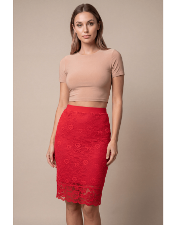 Jupe longue rouge Catalina - LSK2-LRED