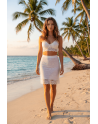 Jupe longue blanche Catalina - LSK2-LWHT