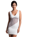 Robe blanche large décollectée Olivia - LDR4WHT