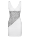 Robe blanche large décollectée Olivia - LDR4WHT