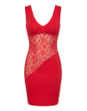 Robe rouge large décollectée Olivia - LDR4RED