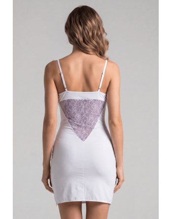 Robe décollectée blanche Emilia - LDR11WHT