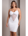 Robe décollectée blanche Emilia - LDR11WHT