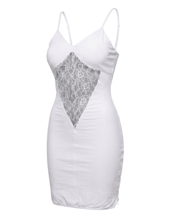 Robe décollectée blanche Emilia - LDR11WHT