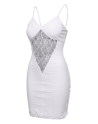 Robe décollectée blanche Emilia - LDR11WHT