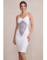 Robe décollectée blanche Emilia - LDR11WHT