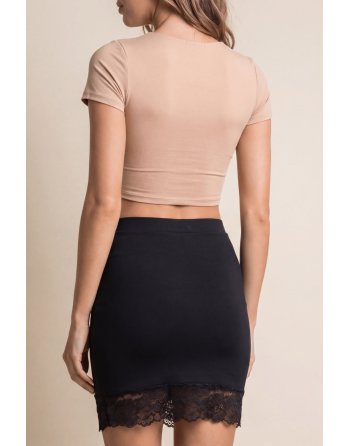Jupe longue noire Maria - LSK1-LBLK