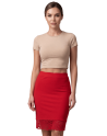 Jupe longue rouge Maria - LSK1-LRED