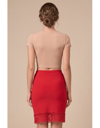 Jupe longue rouge Maria - LSK1-LRED