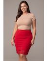 Jupe longue rouge Maria - LSK1-LRED