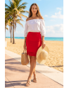 Jupe longue rouge Maria - LSK1-LRED