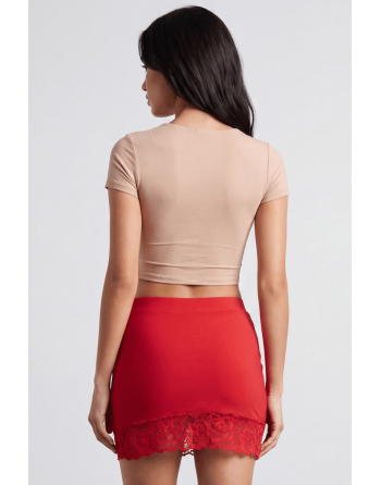 Jupe courte rouge Marina - LSK1-SRED