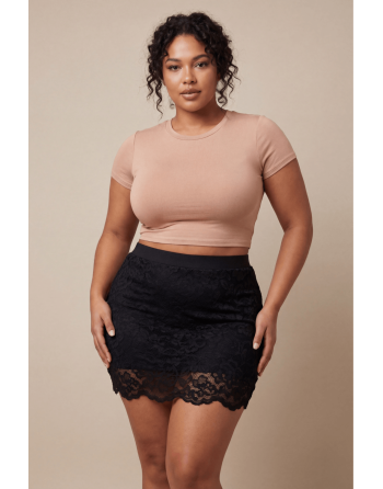 Jupe courte noire Camélia - LSK2-SBLK