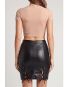 Jupe longue simili cuir noir Paloma - LSL1-LBLK