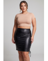 Jupe longue simili cuir noir Paloma - LSL1-LBLK