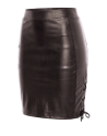 Jupe longue simili cuir noir Paloma - LSL1-LBLK