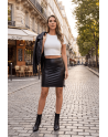 Jupe longue simili cuir noir Paloma - LSL1-LBLK