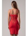 Robe décollectée rouge Emilia - LDR11RED