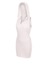 Robe blanche sensuelle avec capuche et bandeau poitrine Adriana - LDP2WHT