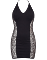 Robe sexy décolletée dos nu et résille - LDR5