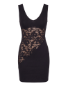 Robe cocktail dentelle florale asymétrique - LDR4