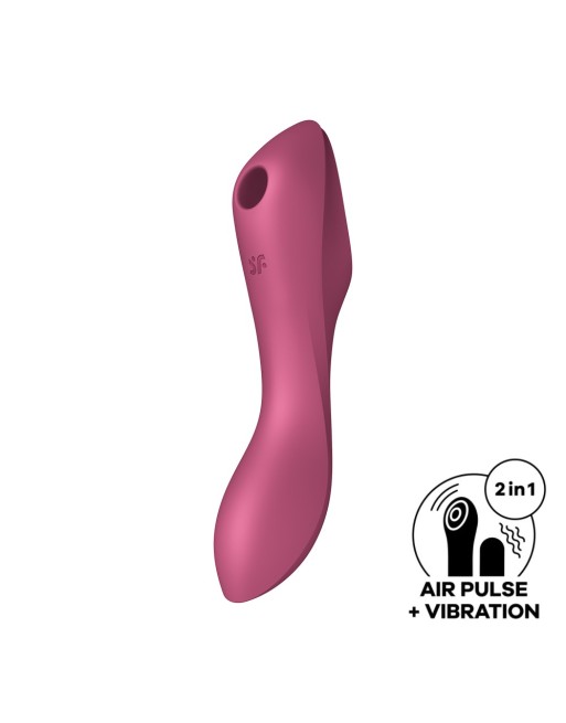 2 en 1 Stimulateur de clitoris et vibromasseur Curvy Trinity 3 rouge Satisfyer - CC597772 2 en 1 Stimulateur de clitoris et vibromasseur Curvy Trinity 3 rouge Satisfyer - CC597772