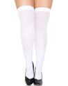 Bas grande taille blancs opaques fantaisie - MH4745XWHT