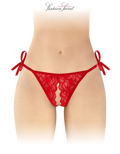 String rouge ouvert à nouer Stella - Fashion Secret String rouge ouvert à nouer Stella - Fashion Secret