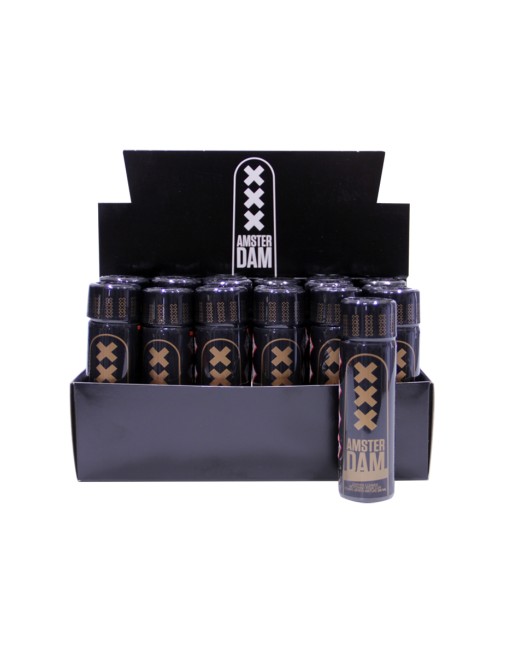 Box 18 poppers Amsterdam XXX Black Label Amyl 24ml Box 18 poppers Amsterdam XXX Black Label Amyl 24ml