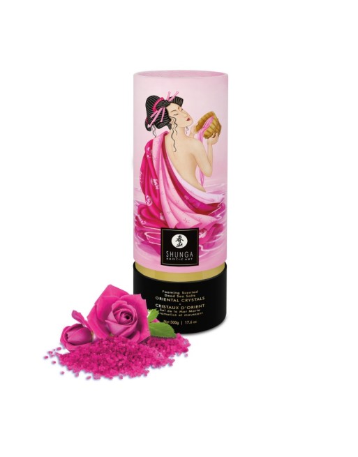 Sel de bain moussant - Cristaux d'orient - Aphrodisia rose Sel de bain moussant - Cristaux d'orient - Aphrodisia rose